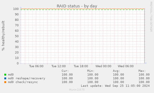 RAID status